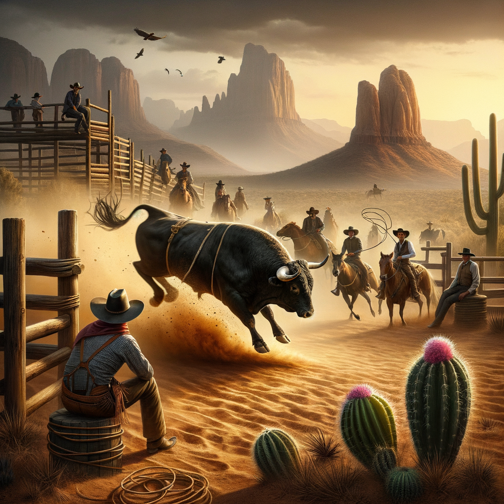 Bull in a Rodeo Frenzy